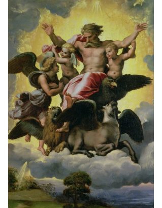 319x409 Raffaello Sanzio Vision Of Ezekiel Oil Painting Reproduction - Ezekiel Painting