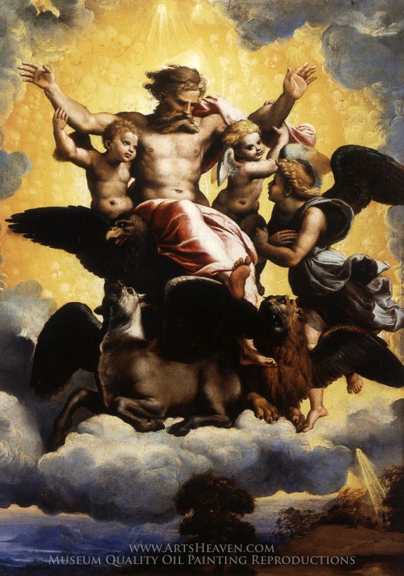 576x820 Raphael Sanzio, The Vision Of Ezekiel Oil Painting Reproduction - Ezekiel Painting