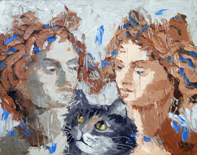 770x607 Saatchi Art Ezekiel And Friends Painting By Fred Bell - Ezekiel Painting