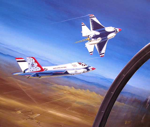 640x539 Next Usaf Thunderbird Aircraft - F 35 Painting