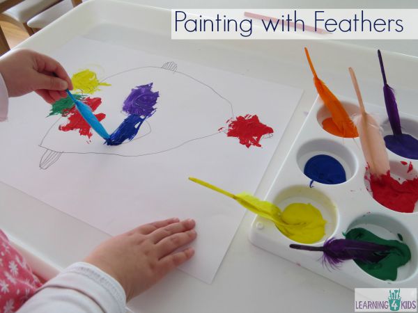 600x450 F Is For Feather Fish Painting Learning 4 Kids - F Painting