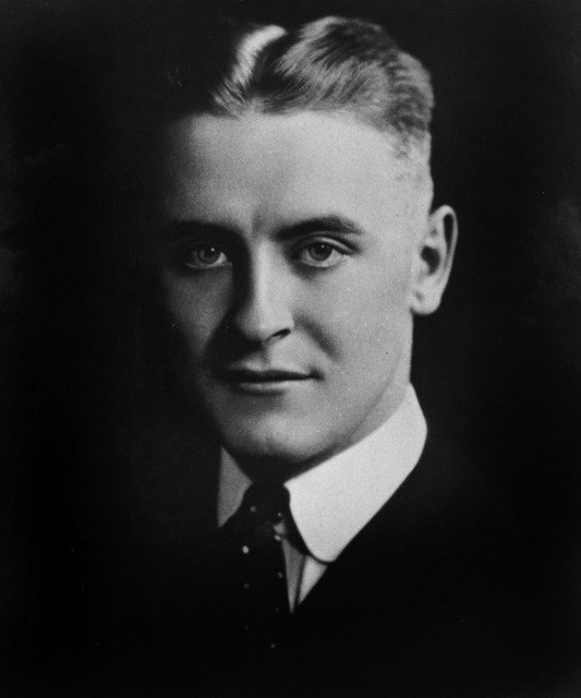 533x640 F. Scott Fitzgerald Classic Portrait Black White Art Oil Painting - F Scott Fitzgerald Painting
