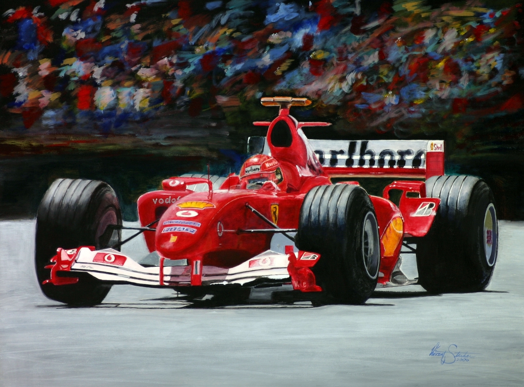 1024x757 Ferrari F1 Painting Complete By Z Vincent - F1 Painting