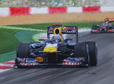 400x296 Andrew Kitson Original Art Work - F1 Painting