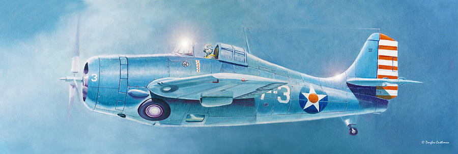 900x304 F4f Wildcat Painting By Douglas Castleman - F4f Wildcat Painting