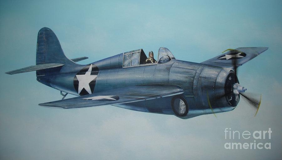 900x510 F4f Wildcat Painting By Phil Christman - F4f Wildcat Painting