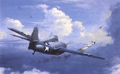391x242 Paintings - F4f Wildcat Painting