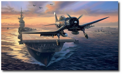 400x243 Off To The Chosin By Nicolas Trudgian (F4u Corsair) - F4u Corsair Painting