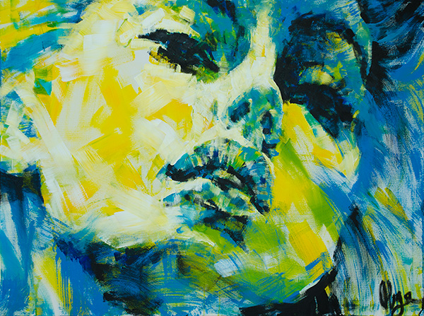 600x447 Abstract Portraits Sirene Face Painting By Olga Rykova - Face Abstract Painting