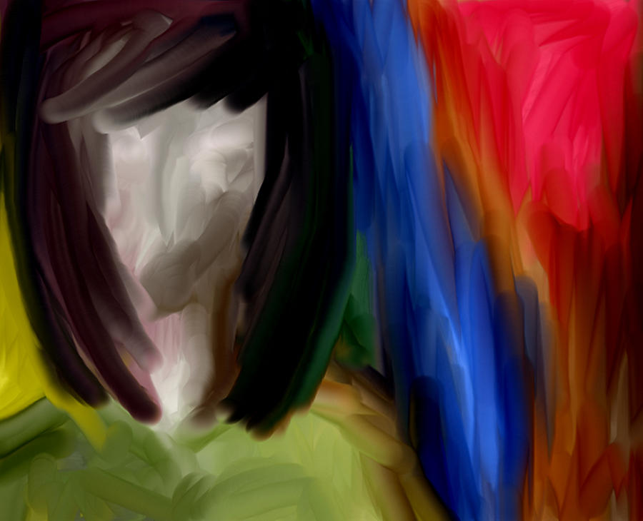 900x730 Girl Face Abstract Art Painting By Devika Agarwal - Face Abstract Painting