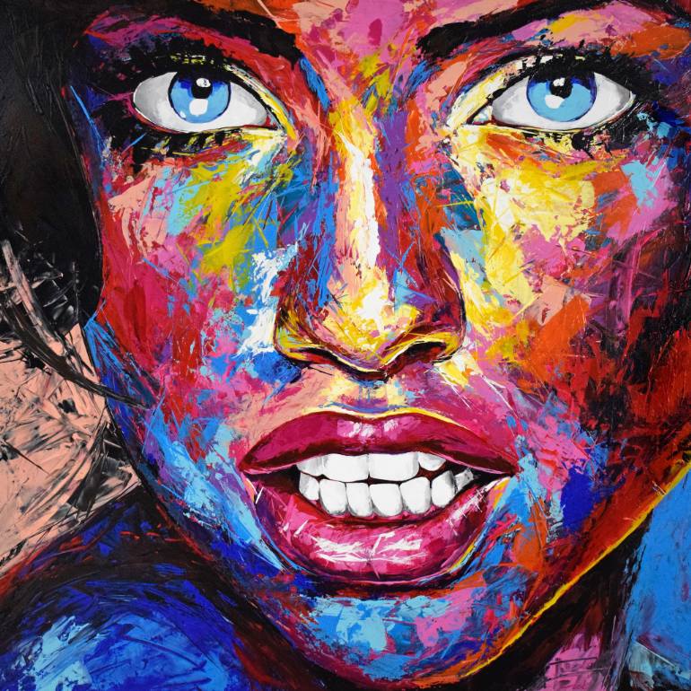 770x770 Saatchi Art G Original 878 Face Abstract Painting By Eugen Dick - Face Abstract Painting