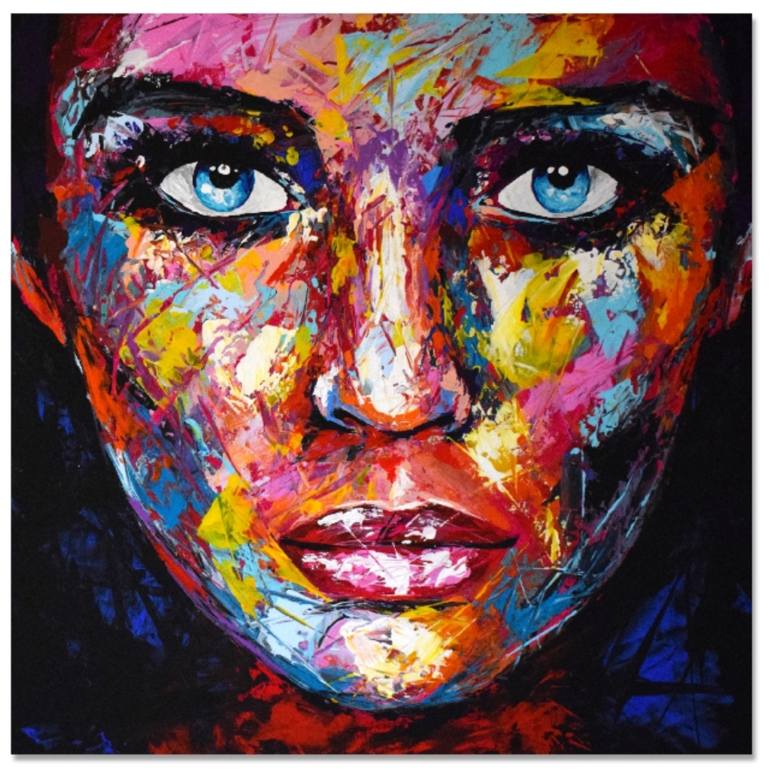 Face Abstract Painting at PaintingValley.com | Explore collection of ...