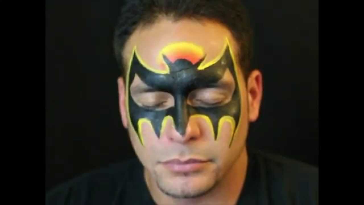 1280x720 Quick Batman Mask Face Paint Tutorial - Face Mask Painting