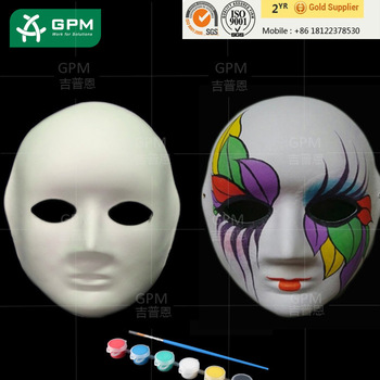 350x350 White Paper Full Face Small Venetian Mask For Painting - Face Mask Painting