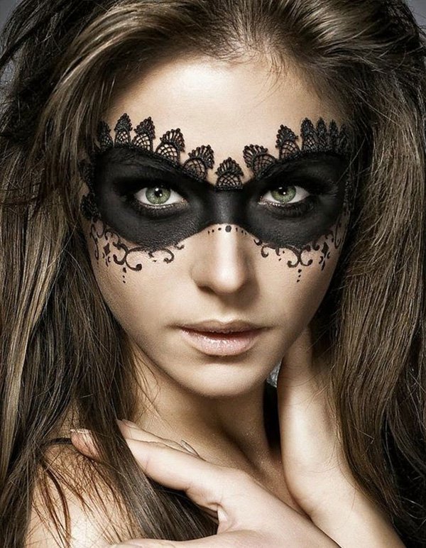 600x772 Examples Of Diy Halloween Makeup Art And Design - Face Painting For Women