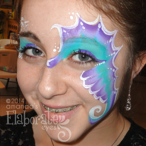 500x500 Girl Face Painting Designs Amanda's Elaborate Eyes Face Amp Body - Face Painting Horse Design