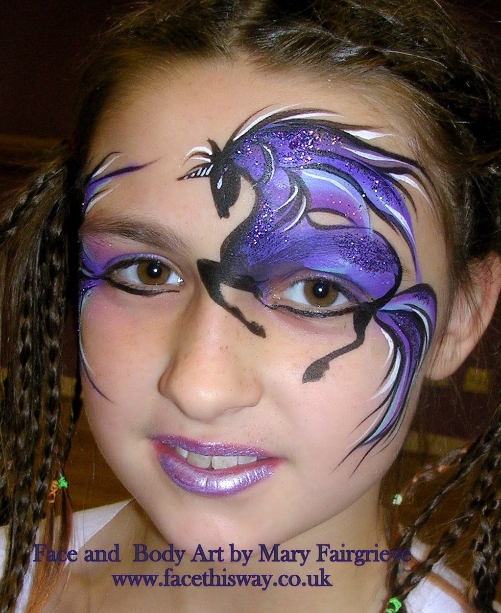 1023x1251 Mary's Designs Face Painting Step By Steps By Mary - Face Painting Horse Design