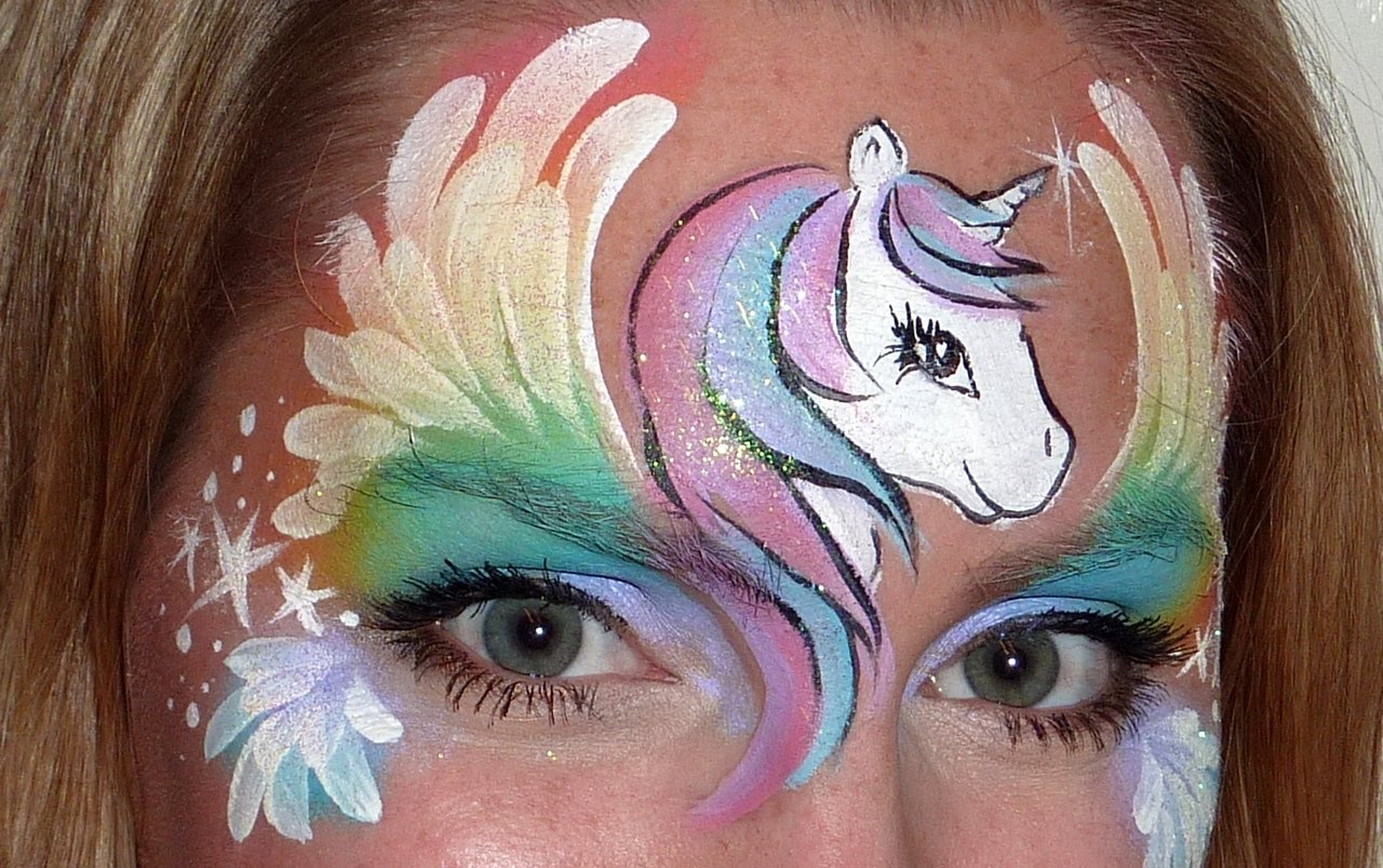1280x803 Pegasus Face Painting Tutorial - Face Painting Horse Design