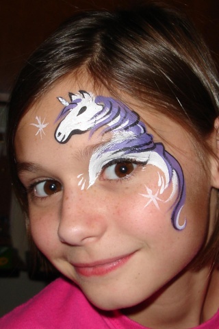 320x480 Unicorns And Fairies - Face Painting Horse Design