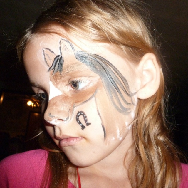 640x640 Western Theme Gig,need A Little Help - Face Painting Horse Design