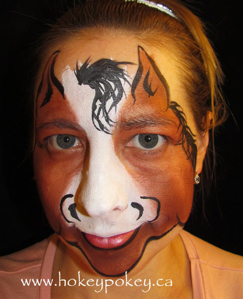 Face Painting Horse Design at PaintingValley.com | Explore collection ...