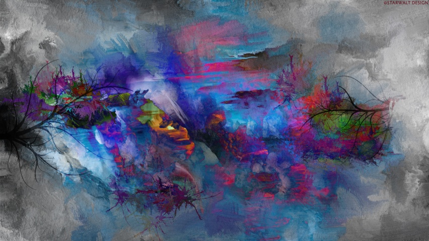 852x479 825x315 Abstract Nature Painting Facebook Cover Photo - Facebook Painting