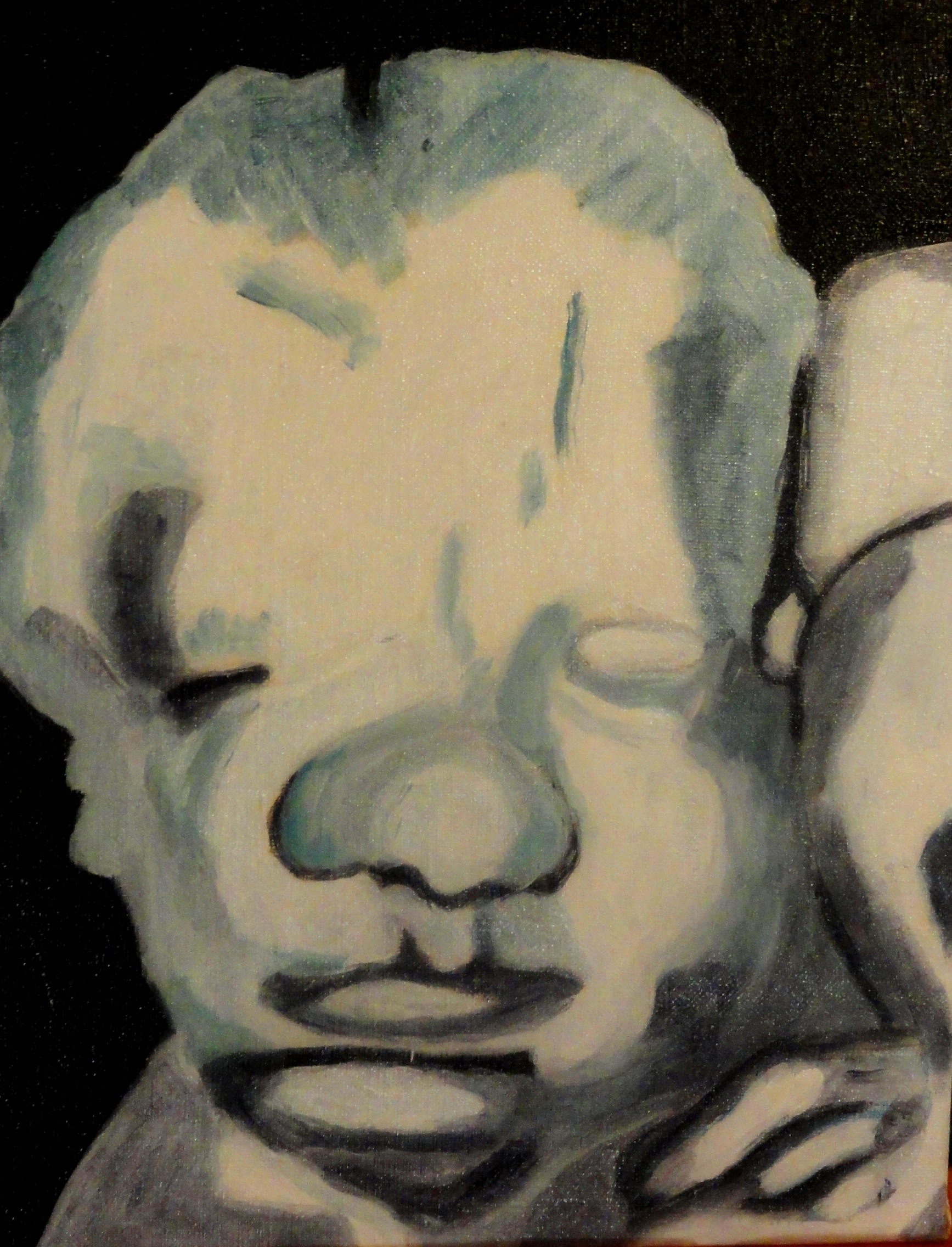 1735x2272 Evolution (From Echographie To Facebook To Painting) - Facebook Painting