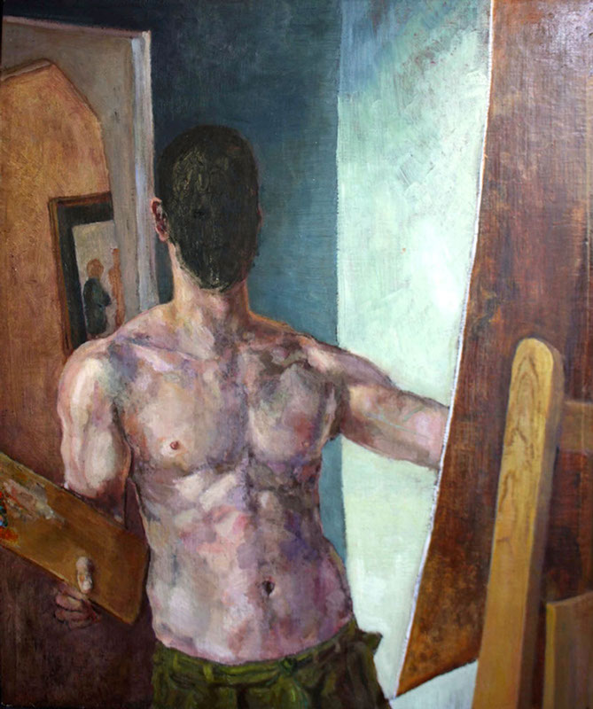 669x800 Alfredo Echeverria Ripsteinpaintings - Faceless Man Painting