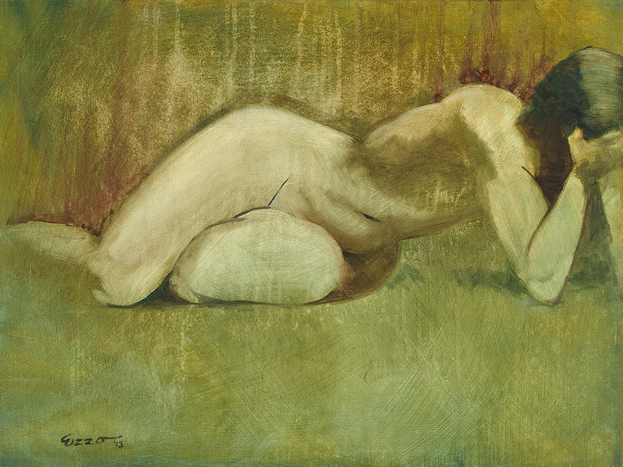 900x675 Faceless Weeper Painting By Adam Guzzo - Faceless Woman Painting