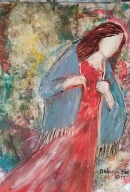 426x627 Contemporary Christian Art, Faceless Art, Prophetic Painting - Faceless Woman Painting