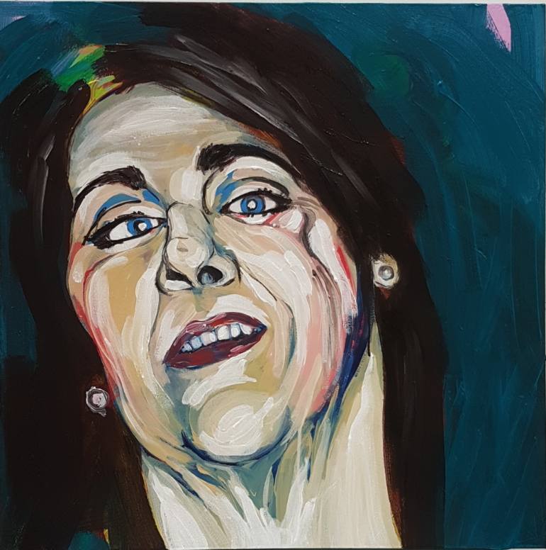 770x776 Saatchi Art Mother In Law Painting By Sarah Ayoub Agha - Facial Expression Painting