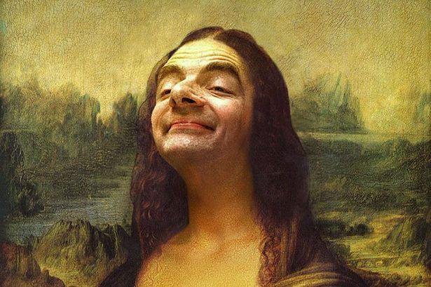 615x409 American Artist Photoshops Rowan Atkinson's Face On To Classic - Facial Expression Painting