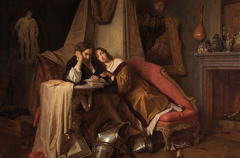 817x538 Scholar - Fainting Couch Painting