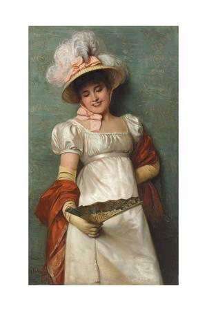 300x450 Beautiful Giovanni Costa Artwork For Sale, Posters And Prints - Fair Maiden Painting