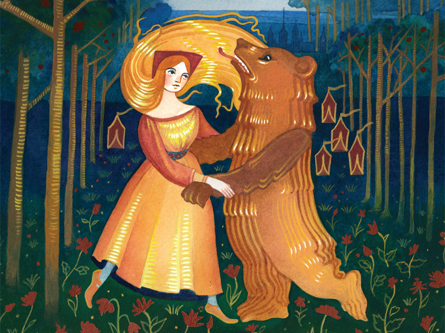 900x675 The Bear And The Maiden Fair Mariasol Holguin Rovira - Fair Maiden Painting