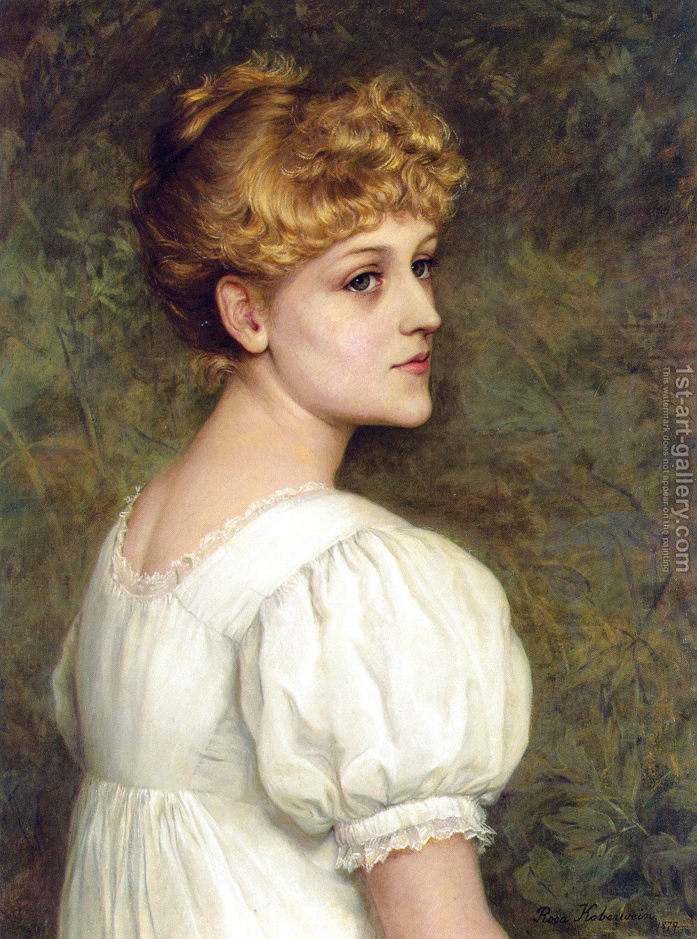 1000x1347 This Maiden Sweetly Fair And Pale Rosa Koberwein Reproduction - Fair Maiden Painting
