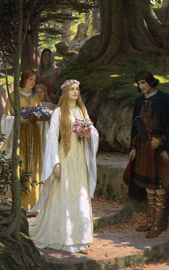 329x525 Edmund Blair Leighton - Fair Maiden Painting