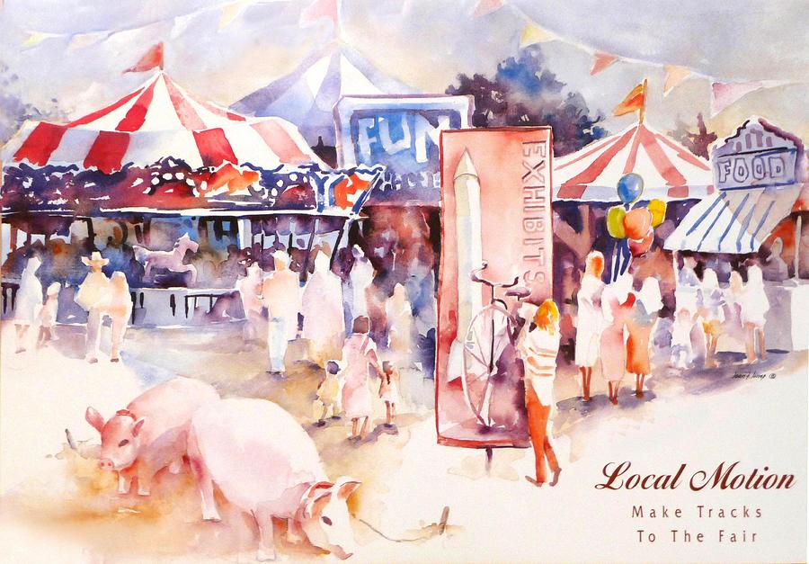 900x627 Santa Barbara County Fair Painting By Joan Jones - Fair Painting