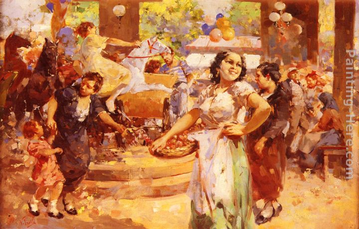 720x460 Vincenzo Irolli The Village Fair Painting Anysize 50% Off - Fair Painting