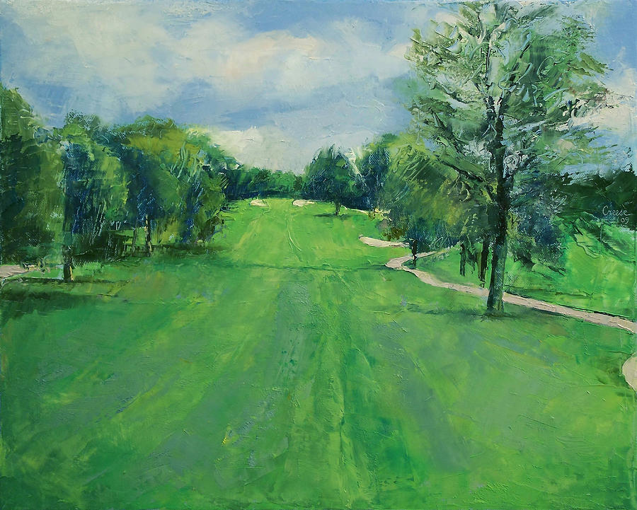 900x721 Fairway To The 11th Hole Painting By Michael Creese - Fairway Painting
