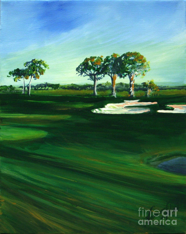 715x900 On The Fairway Painting By Michele Hollister - Fairway Painting