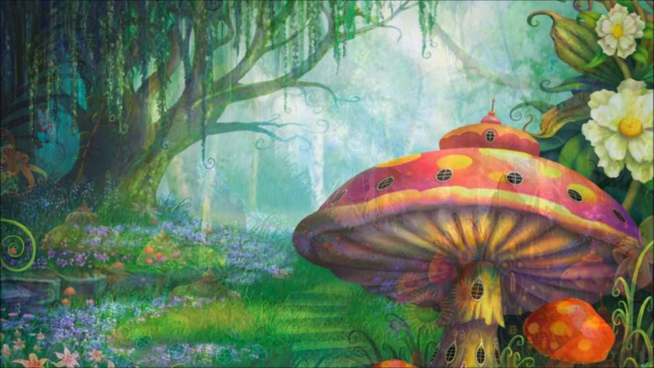 1280x720 The Enchanted Forest - Fairy Forest Painting