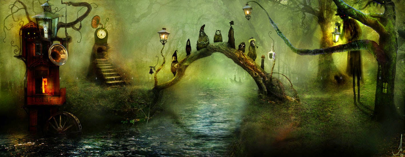 1417x550 Design Stack A Blog About Art, Design And Architecture Fairy - Fairy Forest Painting