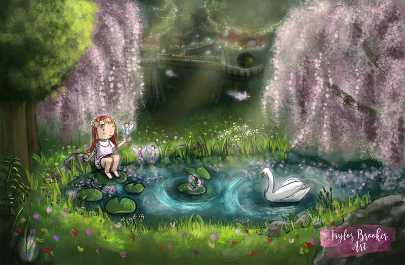 800x523 Fairy Forest Concept Painting By Taylorbrooker - Fairy Forest Painting