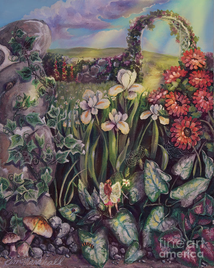 720x900 Magical Fairy Garden Wall Art Wall Decor Painting By Kim Marshall - Fairy Garden Painting