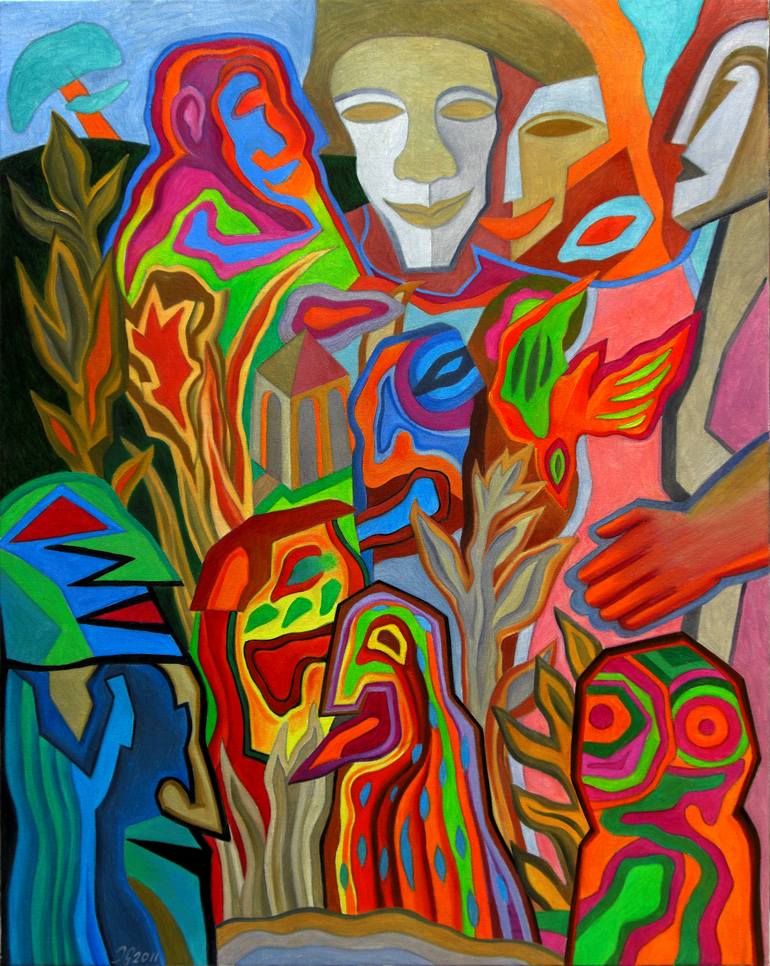 770x966 Saatchi Art Fairy Garden Painting By Giovanni Giannini - Fairy Garden Painting