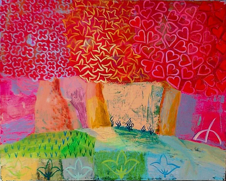 770x617 Saatchi Art Fairy Garden Painting By Tamara Rigishvili - Fairy Garden Painting