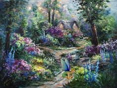 236x177 The 105 Best Cottages,gardens,dreamy Places ! Images - Fairy Garden Painting