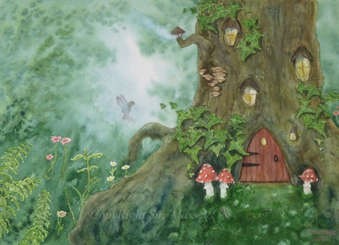 668x483 Sue Massey - Fairy House Painting