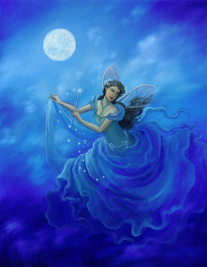 699x900 Midnight Fairy Painting By Bk Lusk - Fairy Painting